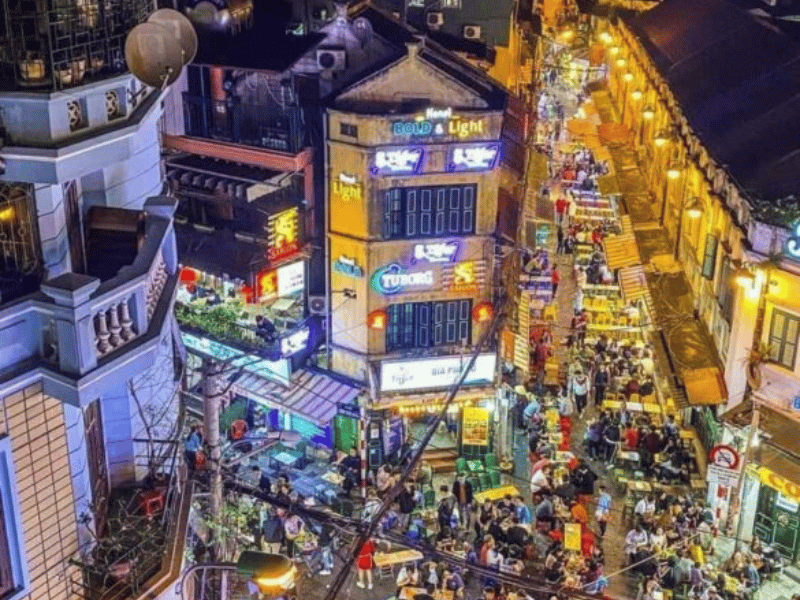 calle de cerveza de hanoi