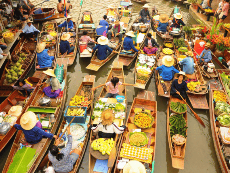 mercado flotante de bangkok